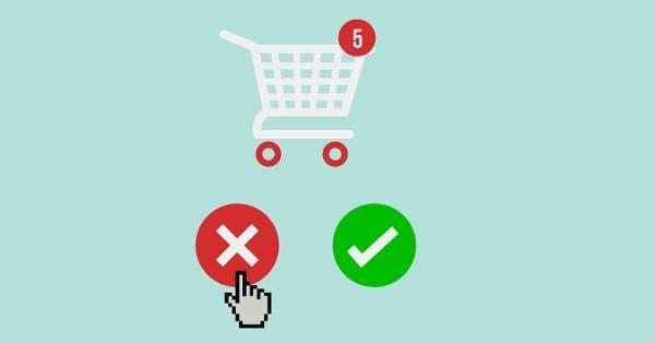 مشكلة ترك سلة المشتريات